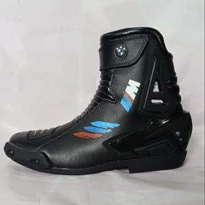 Botas Largas de Motocicleta de Cuero Ligero, Transpirables, Resistentes al Viento, para Carreras de Motocross - Product Image 1