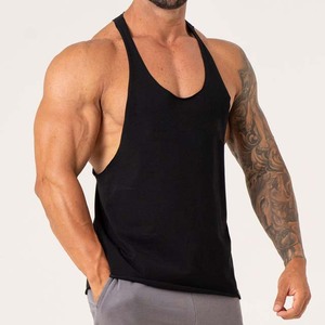 Débardeurs de sport respirants pour hommes, couleur unie, en polyester respirant, col en V, débardeur décontracté pour l'entraînement, bleu - Product Image 5
