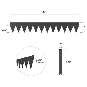 Bordatura Metallica Pieghevole per Giardino e Prato, Resistente alla Ruggine, in Acciaio Rinforzato, 3 Confezioni da 40 X 6, per Forniture da Giardino - Product Image 3