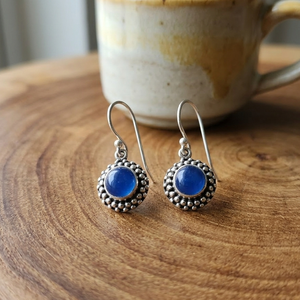 <b>Top</b> Quality Blue Chalcedony Vintage Drop <b>Earrings</b> 925 Sterling Silver Rose Gold Yellow Gold Plated Boho Jewelry Gift Women Her - Product Image 5