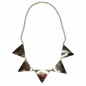 Collar de latón dorado antiguo con capas, diseño floral calado, joyería tribal llamativa, suministro al por mayor - Product Image 2