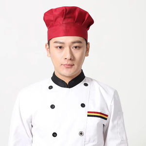 Chapeau de chef de cuisine classique blanc en coton simple couche pour la cuisson - Product Image 6