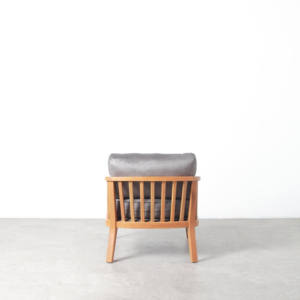 โซฟาเดี่ยวไม้จริงสไตล์สแกนดิเนเวียนแบบโมดูลาร์ปรับแต่งได้ เป็นมิตรกับสิ่งแวดล้อม พนักพิงต่ำ เหมาะสำหรับห้องรอและห้องรับรอง - Product Image 2