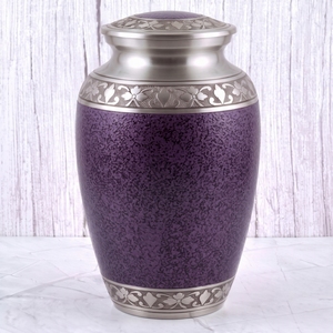 Urna Funeraria de Latón con Diseño Floral Marrón y Dorado, Superficie Brillante, para Cenizas Humanas, Recuerdo Funerario y Entierro - Product Image 5