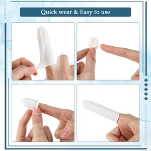 Fundas Desechables de Látex para Dedos, Protectores Antiestáticos para Tatuajes, Belleza, Uñas, PMU y Salón - Product Image 5