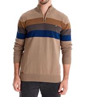 2025 nouveau pull pour hommes de haute qualité pull anti-rétrécissement respirant Patchwork conception col montant colorblock coupe ajustée