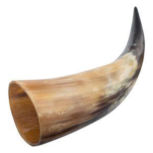 Corne à boire en corne de buffle style Viking, durable, sculptée, forme géométrique, taille personnalisée, blanc et noir, tasse de table moderne pour bar - Product Image 1