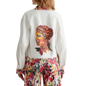 แจ็คเก็ตยีนส์ผู้หญิงผสมสแปนเด็กซ์/คอตตอน ดีไซน์หรูหรา สไตล์ยูทิลิตี้ ลุคทำงาน มีกระเป๋า  ผ้าฟอก  สำหรับฤดูใบไม้ร่วง ฤดูหนาว ฤดูร้อน รับผลิตแบบ OEM ODM ขายส่ง - Product Image 4