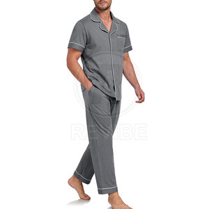 Pyjama Confortable pour Homme en Coton Doux, Tenue de Nuit Respirante, Coupe Décontractée - Product Image 2