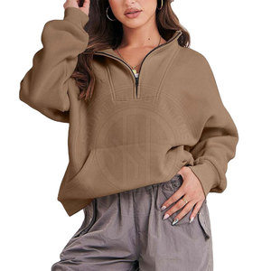 Custom Logo <b>Women</b> <b>Half</b> <b>Zip</b> Mock Neck <b>Sweatshirts</b> With Comfortable Design <b>Women</b> <b>Half</b> <b>Zip</b> Mock Neck <b>Sweatshirts</b> - Product Image 6