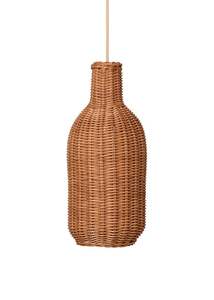 Abat-jour en bambou tissé à la main rustique moderne avec design ondulé pour éclairage suspendu de chambre à coucher de style chinois vintage - Product Image 2