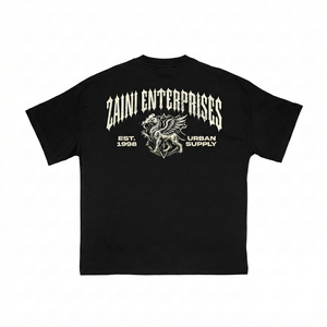 Camiseta de Algodón Grueso para Hombre, 270 Gramos, Tela Peinada Suave, Impresión Personalizada, Bordado Personalizado, Antiarrugas, Negra - Product Image 2