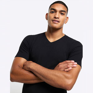 T-shirt décontracté pour homme, col rond, ajusté, en polyester/coton de haute qualité, design personnalisé OEM, respirant et à séchage rapide pour l'été - Product Image 4