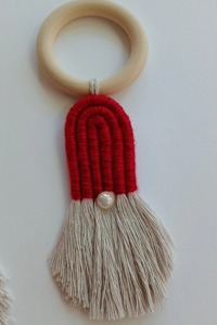 Anillo de servilleta de macramé con temática navideña para invitados, accesorio decorativo para la mesa de Nochebuena y regalo festivo. - Product Image 4