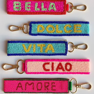 New Trendy Lifestyle Game Day Beaded Adjustable Keychain <b>Wristlet</b> Set Custom Letter Color Matching Accessories Keychains in 2026 - Product Image 1