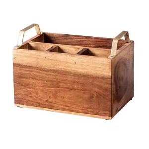 Exclusive Design Wooden <b>Caddy</b> Tableware Cutlery Holder Handmade Acacia Wood Kitchenware Utensil Organizer Stand <b>caddy</b> - Product Image 6