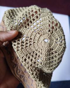 Gorro de Oración Musulmán Tejido a Mano, Kufi Kopiah, 100% Algodón Premium, Ecológico, Ajustable, Gorra Islámica - Product Image 3