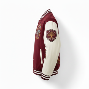 Veste universitaire de baseball personnalisée pour hommes, de haute qualité, en gros, avec broderie chenille et manches en cuir, logo frontal, idéale pour l'hiver - Product Image 4