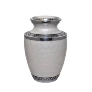 Handcrafted <b>Red</b> Brass Cremation Urn For Human Ashes Adult Elegant Gold Floral Band Decorative Funeral Memorial Urn For Burial - Product Image 6