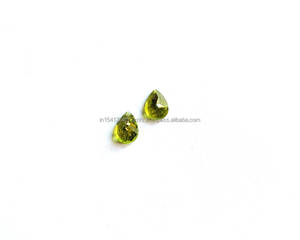 Prix usine direct Tourmaline verte naturelle forme de poire coupe à facettes pierre précieuse certifiée octobre pierre de naissance bijoux à bricoler soi-même - Product Image 4