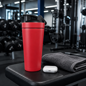 Bouteille shaker à protéines portable en acier inoxydable 750 ml (25 oz) avec logo personnalisé pour la gym et les sports - Product Image 5