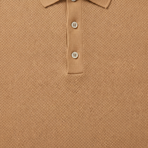 Polo en coton tricoté à manches courtes pour homme, couleur unie, décontracté, boutonné, anti-plis, coupe classique - Product Image 2