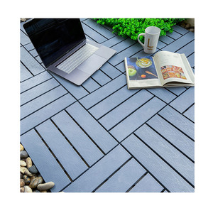 DIY Outdoor Deck Tiles <b>Plastic</b> Wood Grain Composite Flooring for Deck Building - Product Image 3