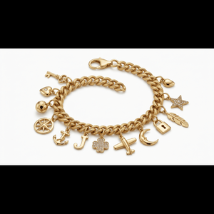 Bracelet chaîne à maillons en alliage de zinc plaqué or 24 carats vintage, style cubain, hip-hop, streetwear, bijoux de mode pour hommes et femmes - Product Image 1