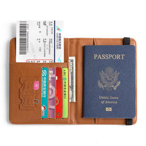 Fashion Leather PU Passport <b>Holder</b> RFID Blocking <b>Card</b> Covers Case Slots Protector Travel <b>Wallet</b> Elastic Porta Passport Elastic - Product Image 6