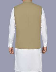 Gilet en toile de couleur unie fabriqué au Pakistan par un fabricant professionnel pour hommes, vêtement d'extérieur pour mariage et fête à prix avantageux - Product Image 5