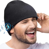 Nouveau Design Sport Bandeau Écouter Chansons BT5.0 Talk Tricoté Os Conduction Casque Casque Sans Fil Couvre-chef Écouteurs