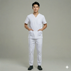 Ensemble de blouses d'infirmière brodées personnalisées en gros, uniformes chirurgicaux et médicaux pour hôpitaux - Product Image 6
