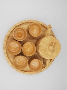 Juego de té de bambú con tetera y 5 tazas en bandeja, ecológico, solo se lava a mano, juego de utensilios hecho en Vietnam - Product Image 2