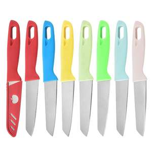 มีดปอกเปลือกสแตนเลสสำหรับแคมป์ปิ้ง พร้อมปลอกใบมีด อุปกรณ์อเนกประสงค์สำหรับกิจกรรมกลางแจ้ง รับผลิตตามแบบ OEM - Product Image 2