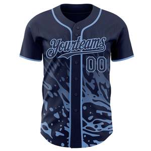 เสื้อเบสบอลแบบซับลิเมชั่นสั่งทำพิเศษ ลายพรางทีมของคุณ 00 ผ้าโพลีเอสเตอร์ระบายอากาศได้ดี แบบ unisex สำหรับผู้ใหญ่ แขนสั้น ติดกระดุมด้านหน้า - Product Image 2