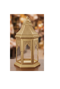 Moroccan <b>Brass</b> <b>Lantern</b> Home Decoration Durable Metal Candle Holder Vintage Style Hexagonal Design in best quality - Product Image 4