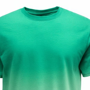T-shirt dégradé vert menthe pour hommes, manches courtes, coupe régulière, col rond, décontracté - Product Image 2