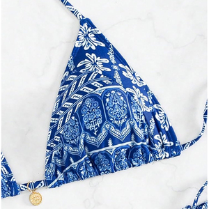 Conjunto de Bikini Personalizado para Mujer, Traje de Baño de Dos Piezas, Ropa de Playa, Logotipo Personalizado, Fabricante OEM ODM - Product Image 3