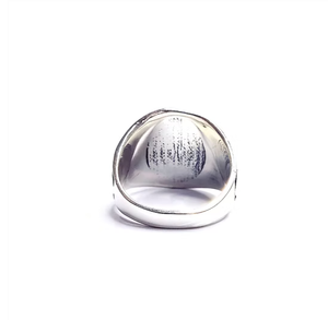 Bague pour homme en argent 925 avec nœud celtique vintage et grande pierre ovale en onyx noir, anneau ajouré, vente en gros - Product Image 4