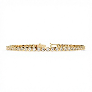 Aries Jewel Classic Lab Grown Diamond IGI Certified 14k <b>Solid</b> <b>Gold</b> Round Brilliant Cut Tennis Bracelet Fine Jewelry Women - Product Image 1