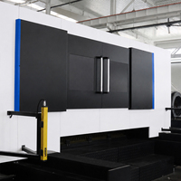 Machine de découpe laser à fibre de grand format sur rail au sol pour grandes tôles métalliques et plaques épaisses