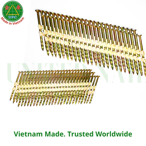 2-3/8\" Plastic Strip <b>Nails</b> with Screw Shank & Checkered Head Style for Woodworking Made in Vietnam | Clavos en tira plástica - Product Image 5