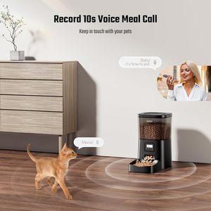 Dispensador Automático de Comida para Gatos: Comedero Automático para Mascotas de 4L con Temporizador, Control de Porciones de 1 a 6 Comidas para Gatos y Perros Pequeños - Product Image 3