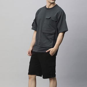 Trending Custom Logo Men Short <b>Set</b> 2 Piece <b>Jogger</b> <b>Set</b> Breathable Cotton Men's Summer Tracksuit <b>Matching</b> <b>Set</b> Causal Design - Product Image 1