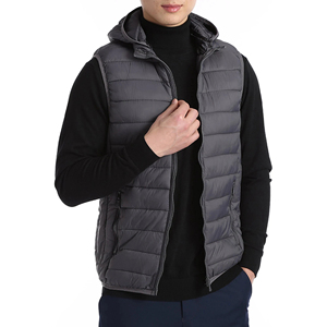 Customizable Men's Puffer Vest Comfortable Winter <b>Quilted</b> Sleeveless <b>Waistcoat</b> Custom Color Casual Breathable Waterproof - Product Image 1