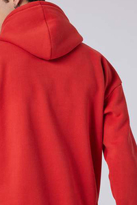 Sweat à capuche streetwear ample en coton tricoté de haute qualité pour homme, avec épaules tombantes et manches chauve-souris sur le devant - Product Image 3