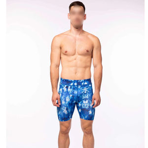 Pantalones Cortos de Compresión para Hombre, Diseño Estampado en Color Azul, Sin Costuras, de Secado Rápido, Alta Elasticidad, para Ciclismo y Running, Precio Económico, OEM - Product Image 5