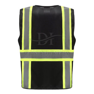 เสื้อกั๊กนิรภัยสำหรับผู้ชายเสื้อกั๊กทำงานสีทึบ - Product Image 2