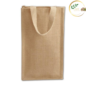 Bolsa Portabotellas de Yute Natural Premium con Correa de Hombro Cómoda - Product Image 2