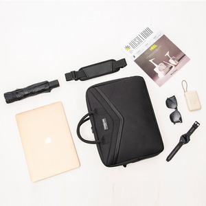 Bolso para portátil de 15,6 pulgadas, bolso negro, bolso cruzado con múltiples compartimentos, bolso de hombro sencillo, maletín versátil, bolso de negocios - Product Image 4